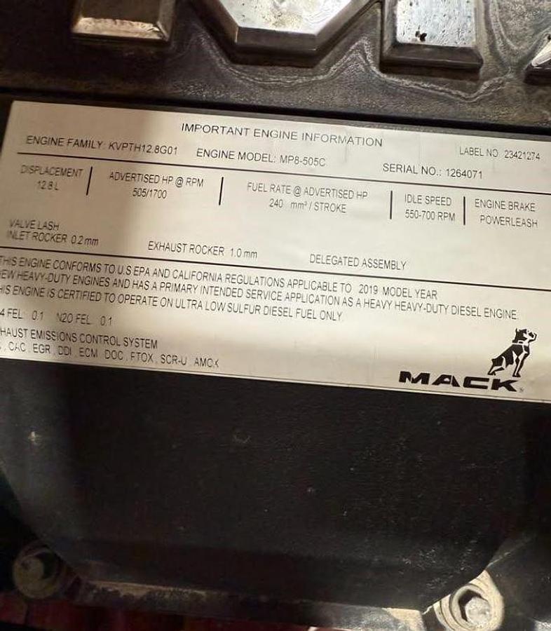 Used 2020 MACK PINNACLE 64T Day Cab