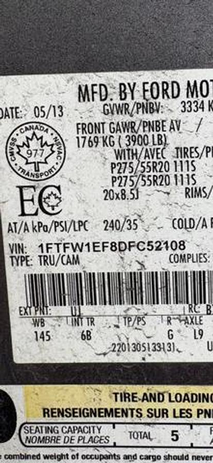 Used 2013 Ford F-150 FX4 4WD