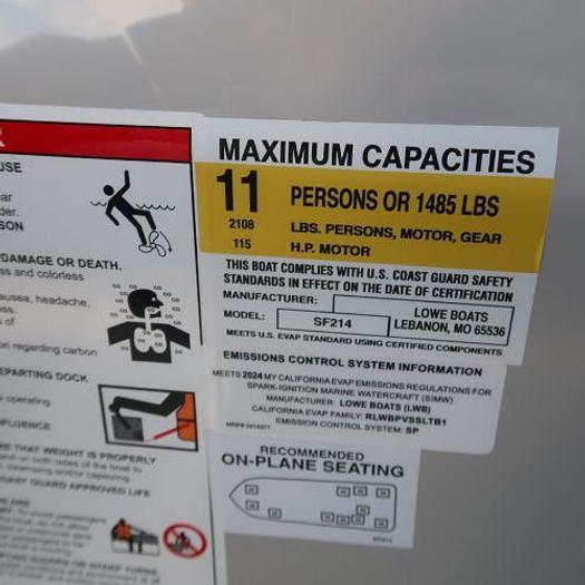 Used 2024 Lowe SF214 Pontoon