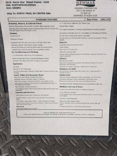 Used 2018 Newmar Dutch Star 4369