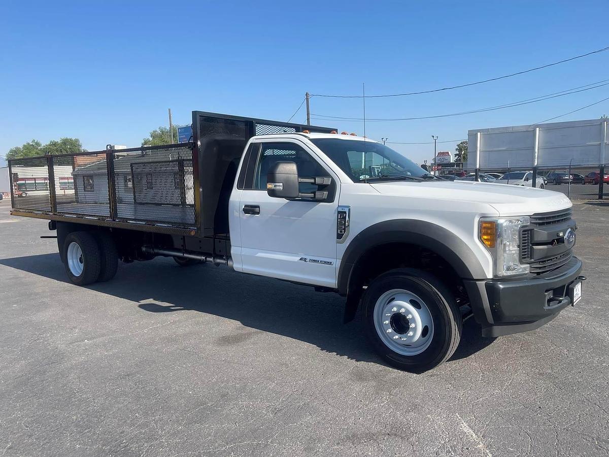 Used 2017 Ford F550 Long Flatbed Truck