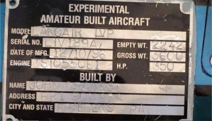 Used 1999 Lancair IV P