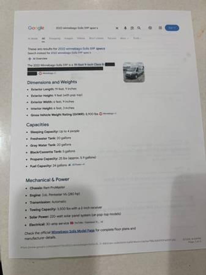 Used 2022 Winnebago Solis