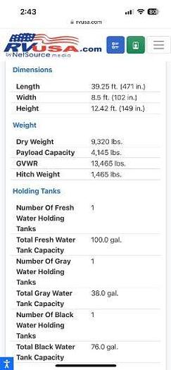 Used 2022 Forest River XLR Boost 31QB