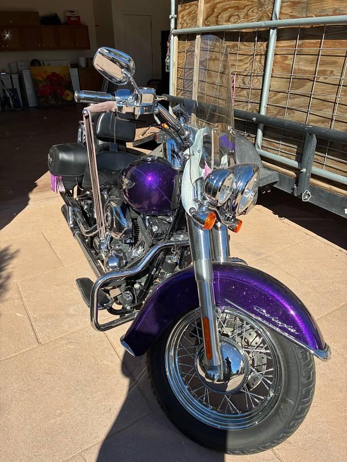 Used 2014 Harley Davidson Softtail Deluxe FLSTN ‘Hard Candy Voodoo Purple Flake