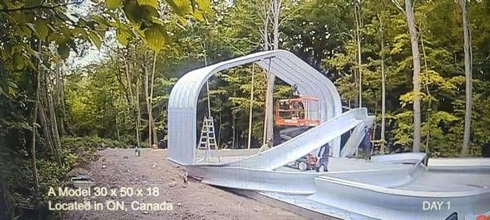 Used Like New Quonset Hut Building 52L × 25W × 13H A