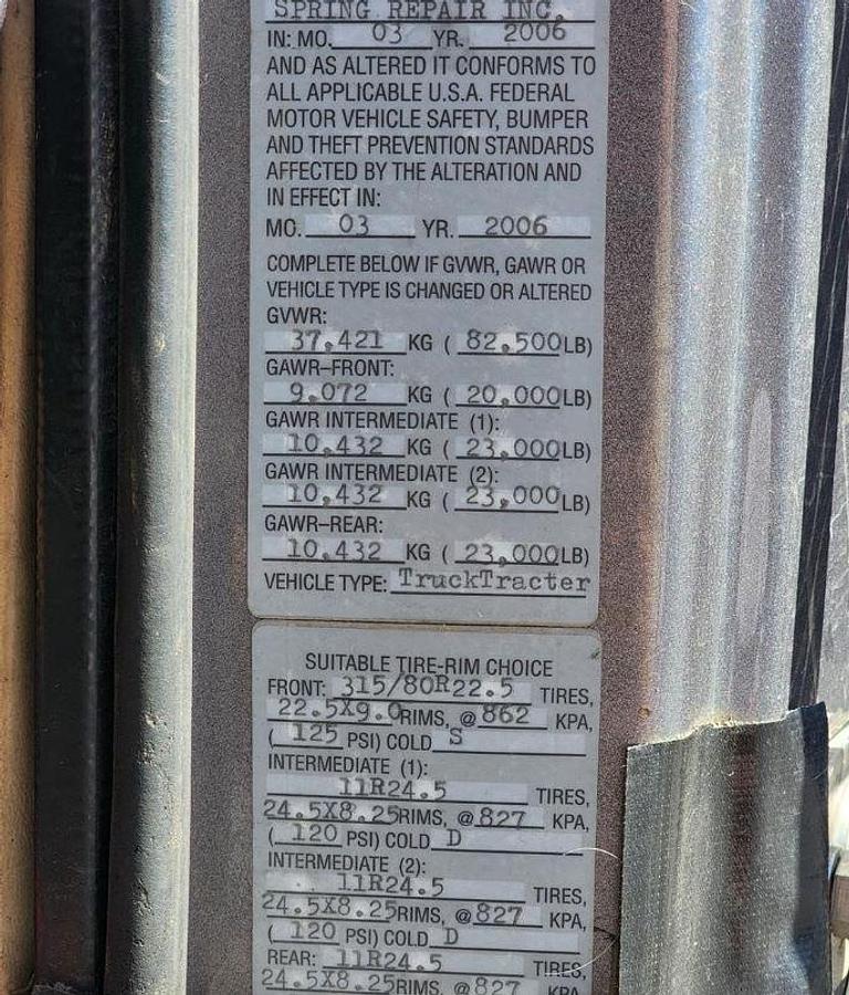 Used 2006 Western Star 4900 Conventional Sleeper Cab