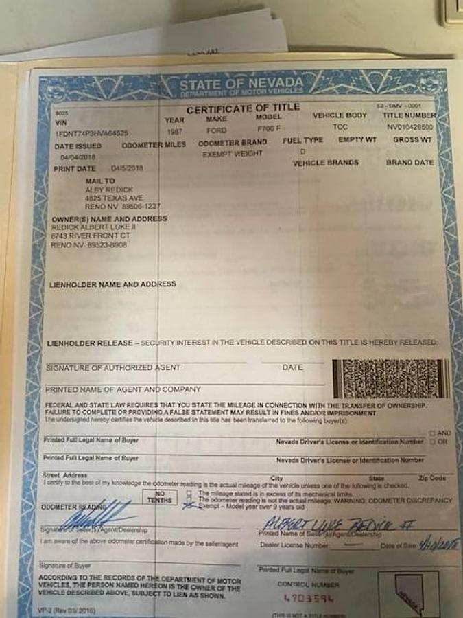 Used 1987 Ford F700 Jet A Fuel Truck