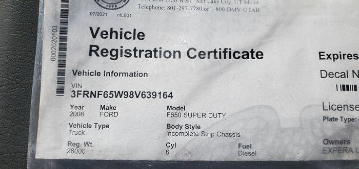 Used 2008 Ford F650 Super Duty