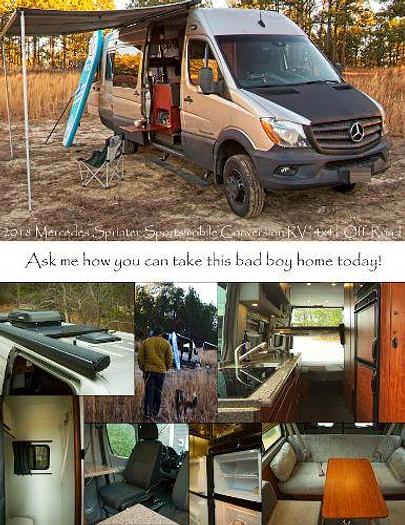 Used 2018 Mercedes-Benz Sprinter Cargo Van 3500XD 4X4 Dually2018 Mercedes-Benz Sprinter Camper Van