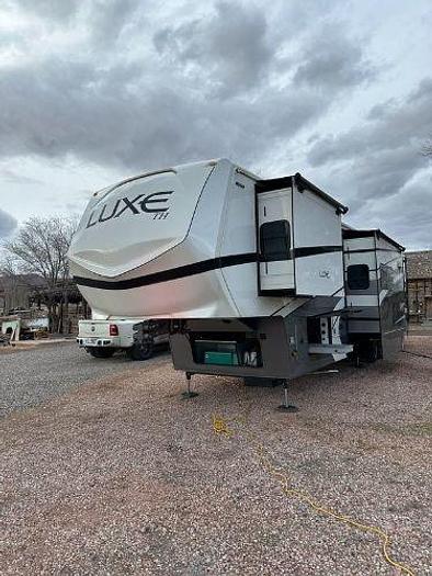 Used 2021 Luxe 48FB Fifth Wheel Toy Hauler