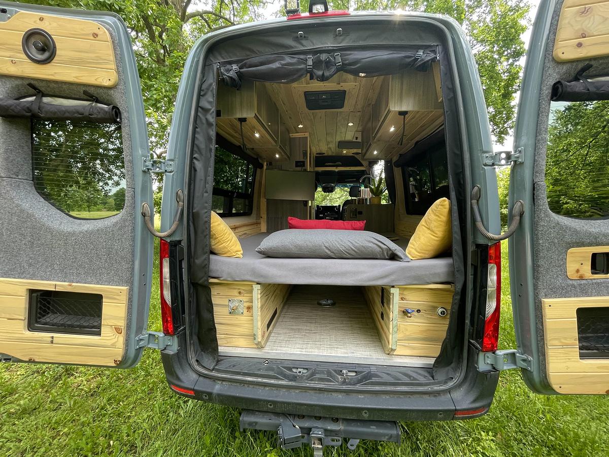 Used 2023 Mercedes-Benz Sprinter 144" Wheelbase High-Roof Complete Custom Built By Colorado Camper Van