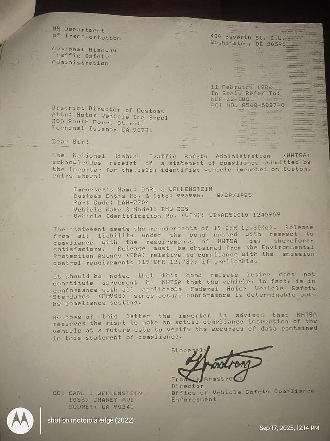 Used 1985 BMW 325 Euro