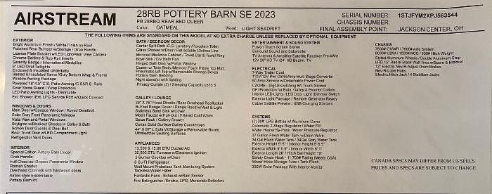 Used 2023 Airstream Pottery Barn 28RB