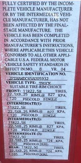 Used 2005 STERLING TRUCK