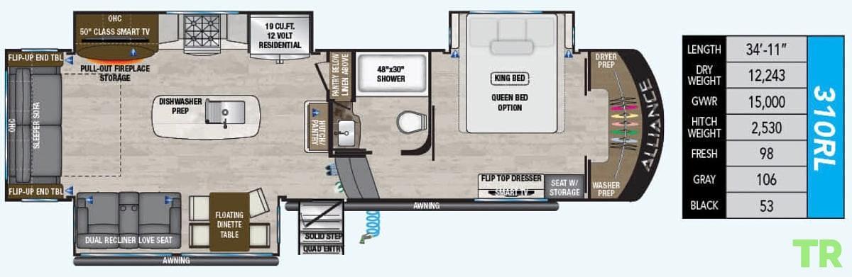 Used 2024 Alliance Paradigm 310RL Fifth Wheel