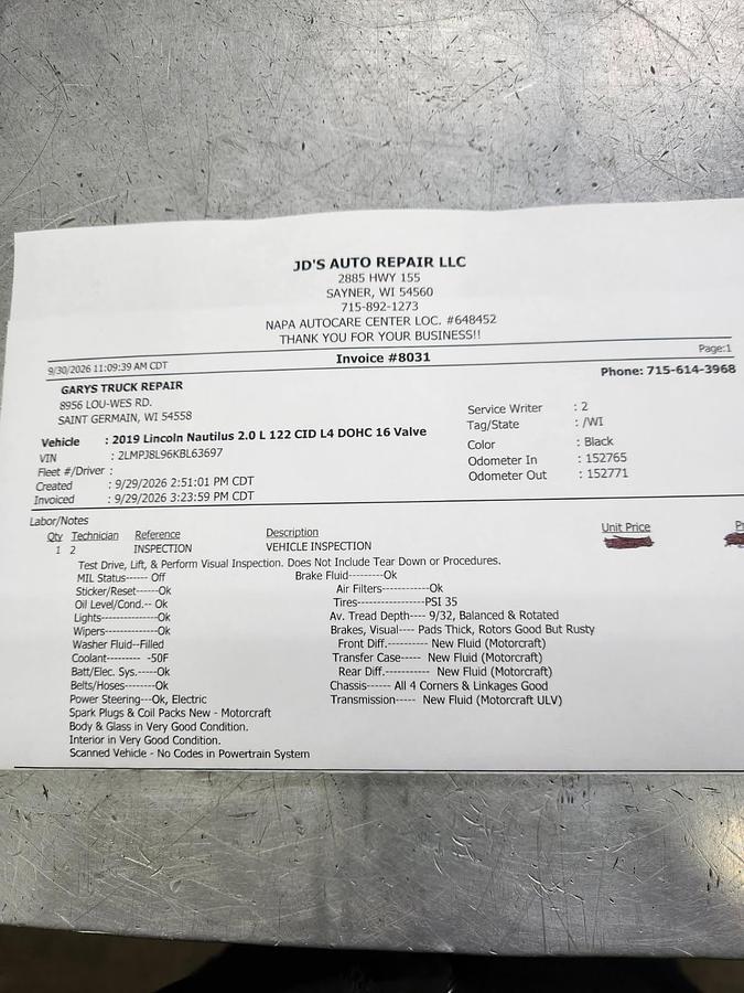 Used 2019 Lincoln Nautilus Reserve