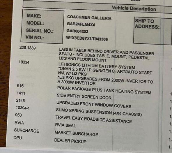 Used 2020 Coachmen Galleria 24FL Class B Motorhome