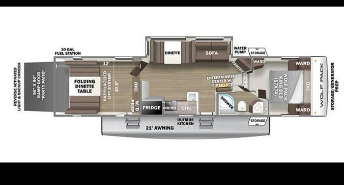 Used 2022 Forest River Cherokee Wolf Pack 315PACK12 and 2019 KTM 250 XC-W