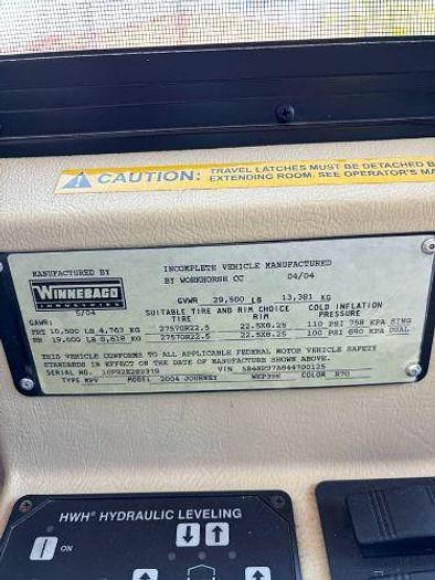 Used 2004 Winnebago Journey WKP39K