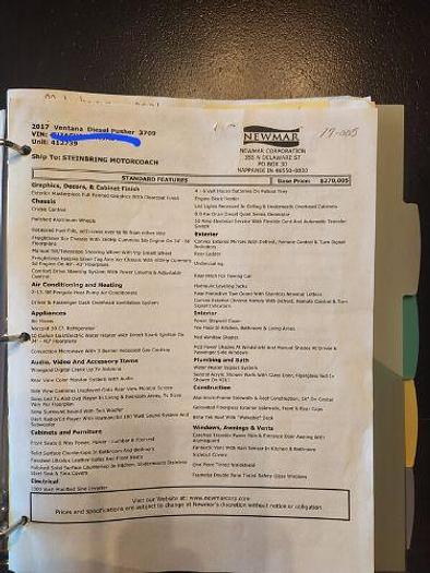 Used 2017 Newmar Ventana 3709