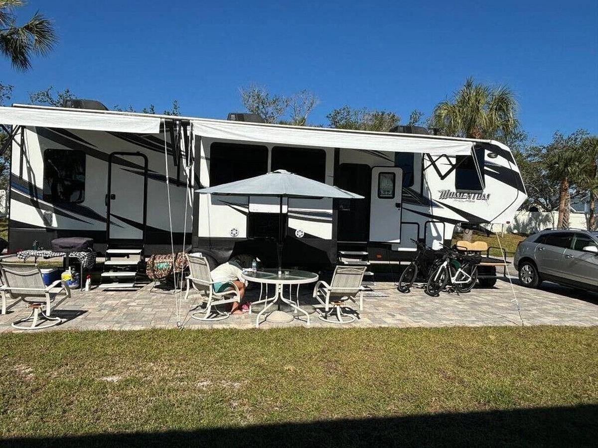 Used 2017 Grand Design Momentum M-Class 350M Fifth Wheel Toy Hauler