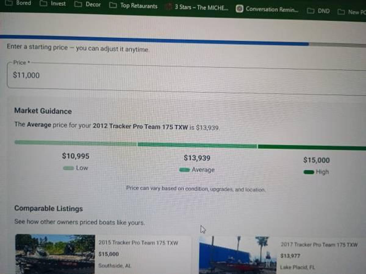 Used 2012 Bass Tracker 175