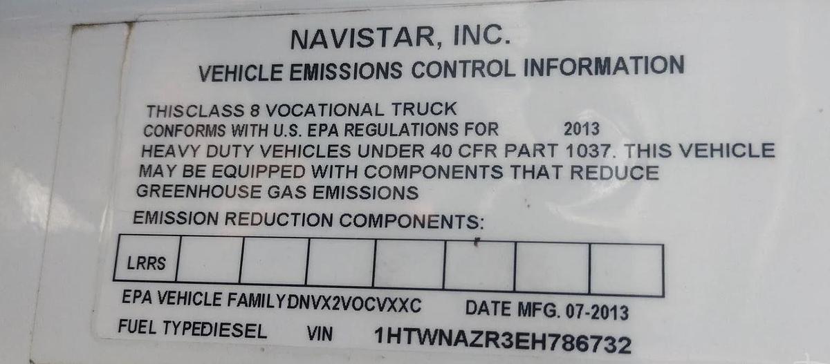 Used 2014 INTERNATIONAL WORKSTAR 7500 Cab and Chassis