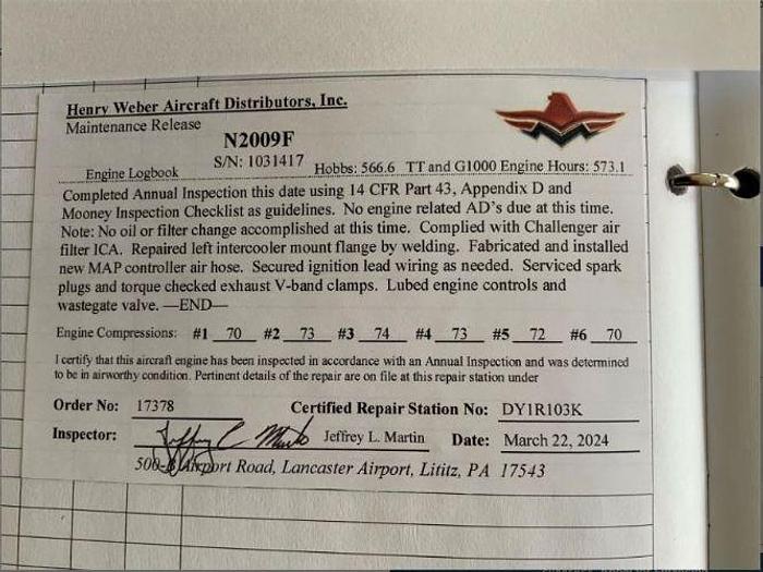 Used 2016 Mooney Acclaim Type S