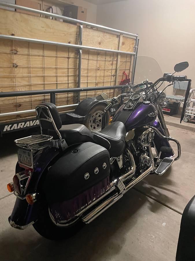 Used 2014 Harley Davidson Softtail Deluxe FLSTN ‘Hard Candy Voodoo Purple Flake