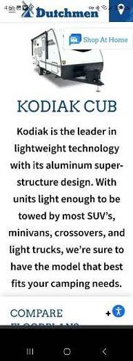 Used 2020 Dutchmen Kodiak Cub 185MB