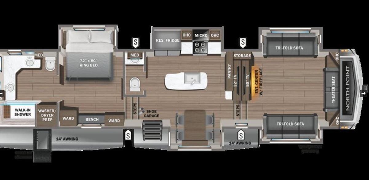Used 2023 Jayco North Point 382FLRB Fifth Wheel