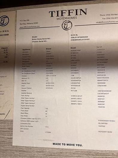 Used 2020 Tiffin Motorhomes Allegro Red 340 33 AL