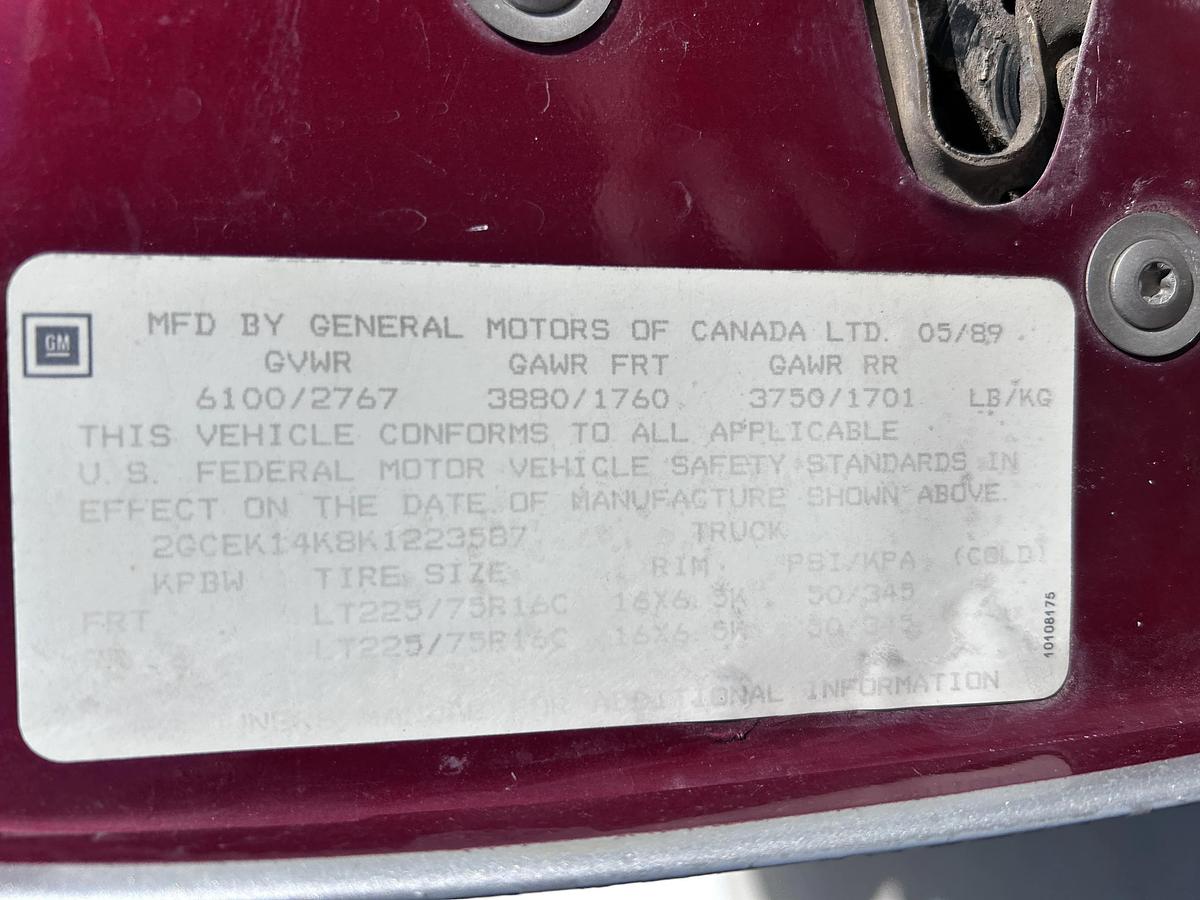 Used 1989 Chevrolet Silverado 1500