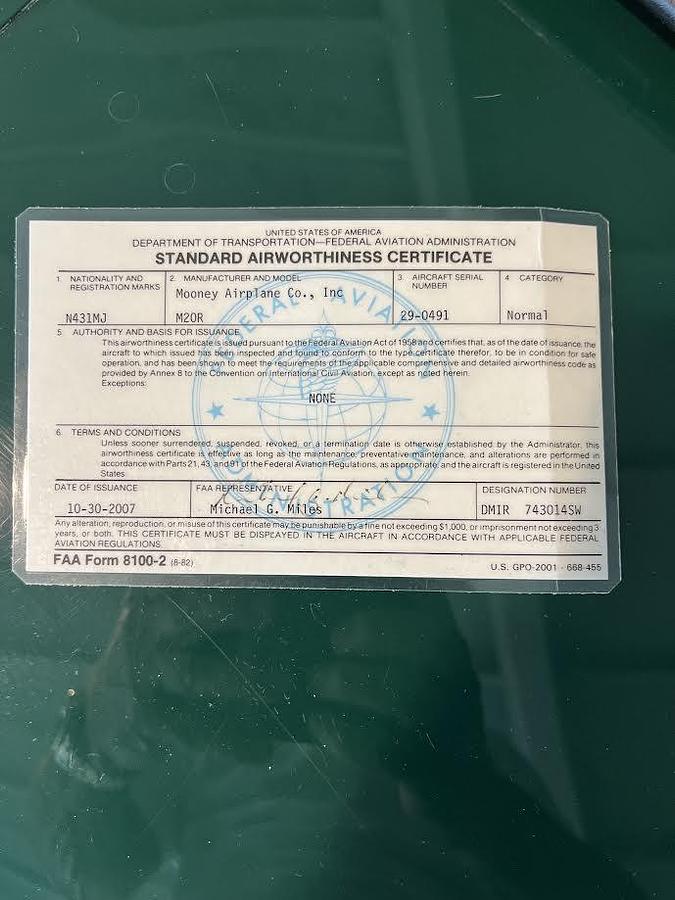 Used 2008 Mooney M20R Ovation 3
