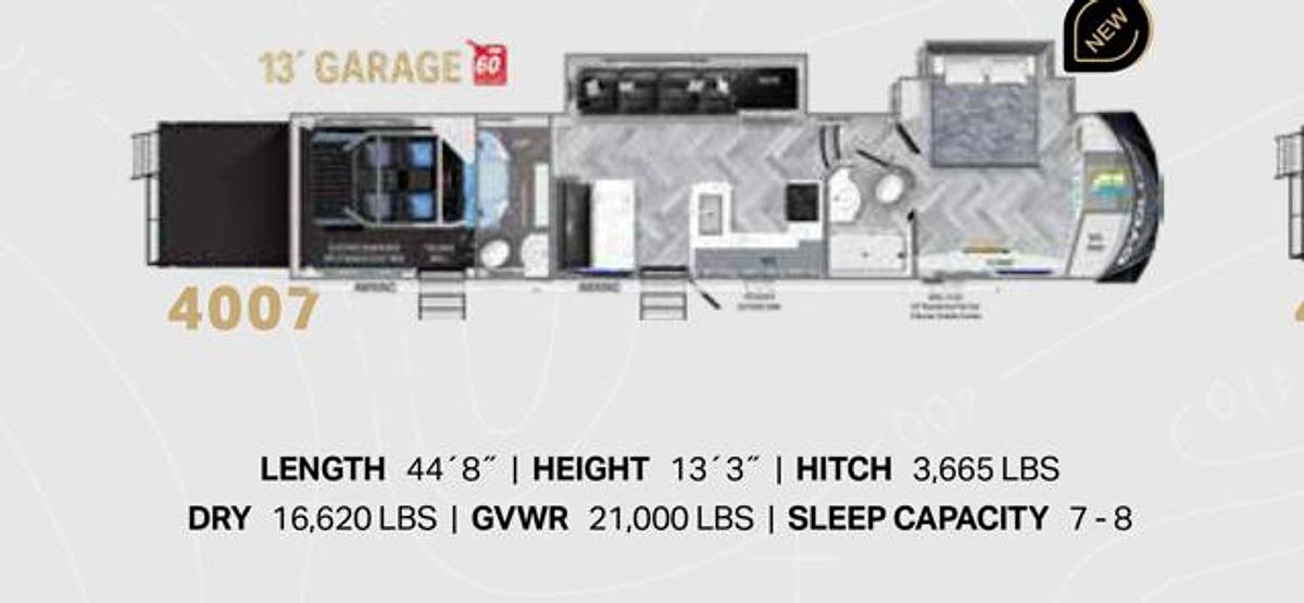 Used 2021 Heartland Cyclone 4007 Fifth Wheel Toy Hauler