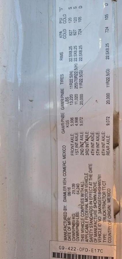 Used 2017 Freightliner Cascadia 125