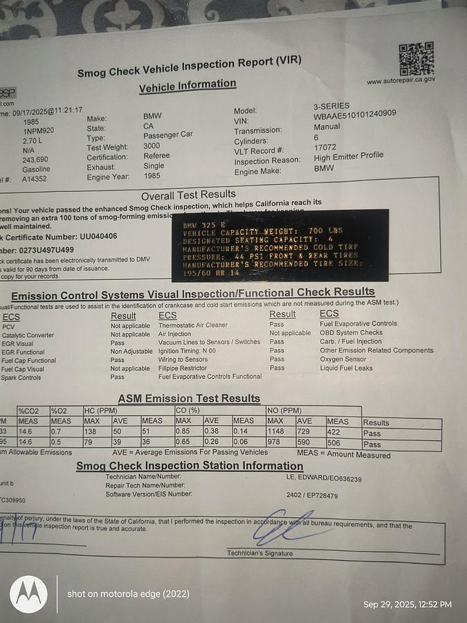 Used 1985 BMW 325 Euro