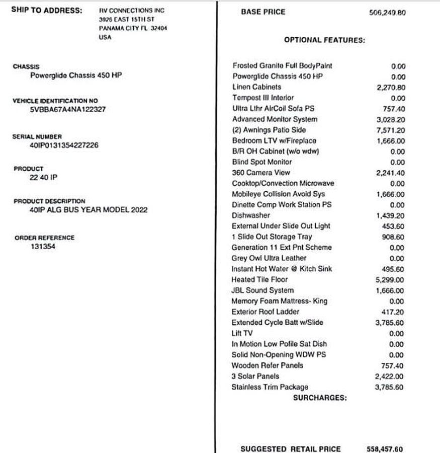 Used 2022 Tiffin Motorhomes Allegro Bus 40IP Class A Motorhome