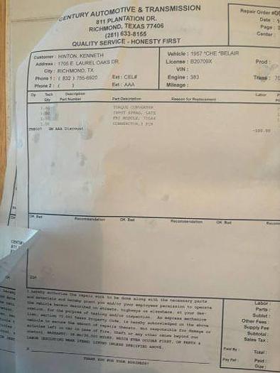 Used 1957 Chevrolet Bel Air Sedan