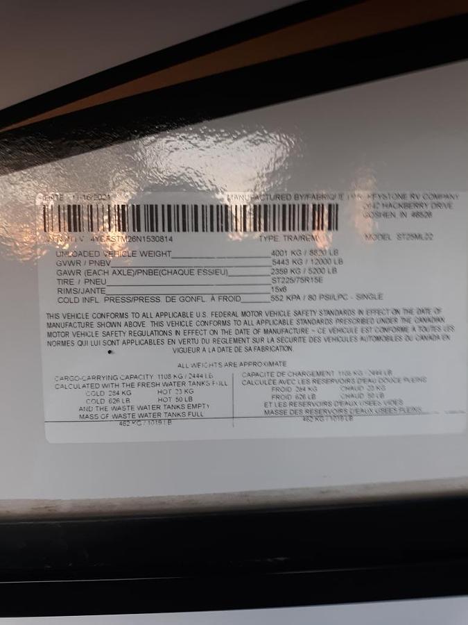 Used 2022 Keystone Sprinter