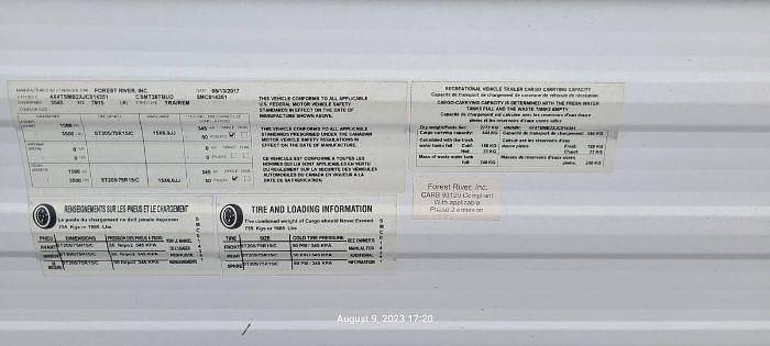 Used 2017 Forest River Salem T26TBUD 26ft Travel Trailer