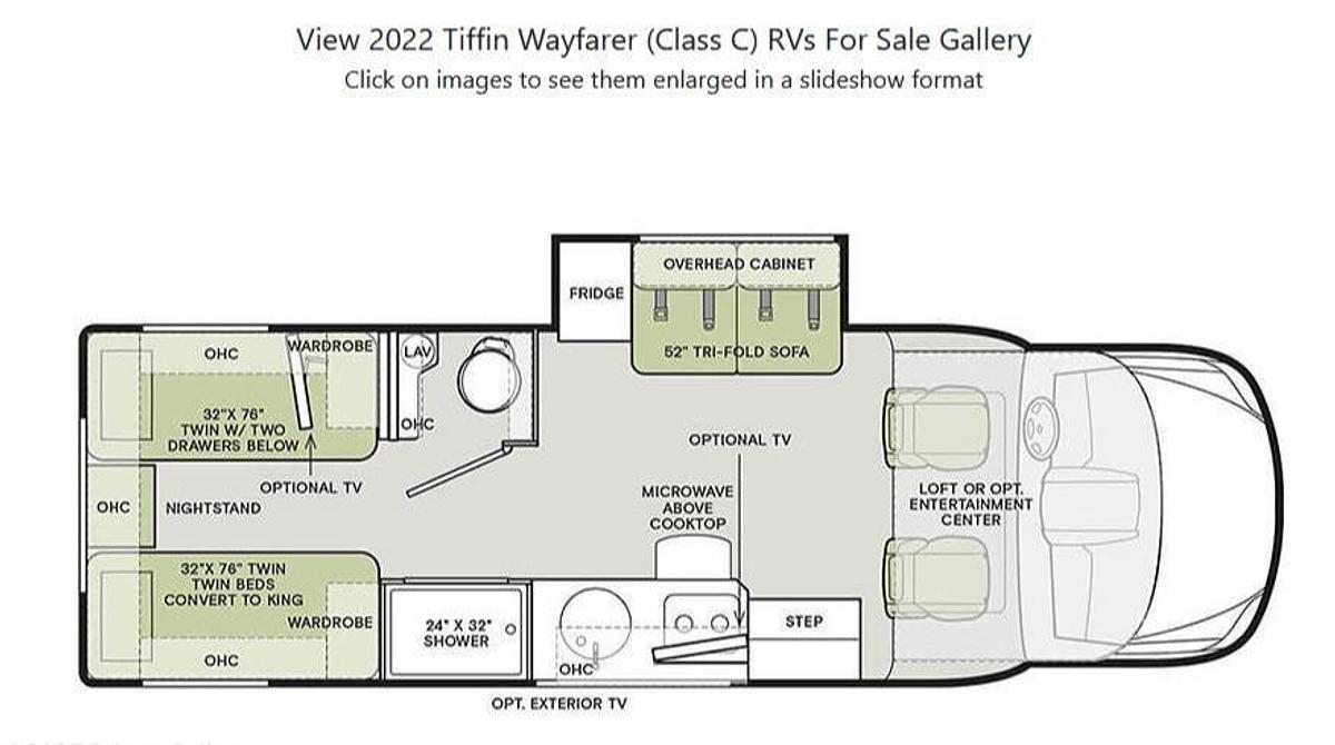 Used 2022 Tiffin Wayfarer 25TW Class C Motorhome