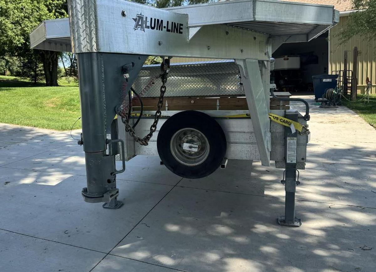 Used 2020 Alum-Line Gooseneck Flatbed Trailer