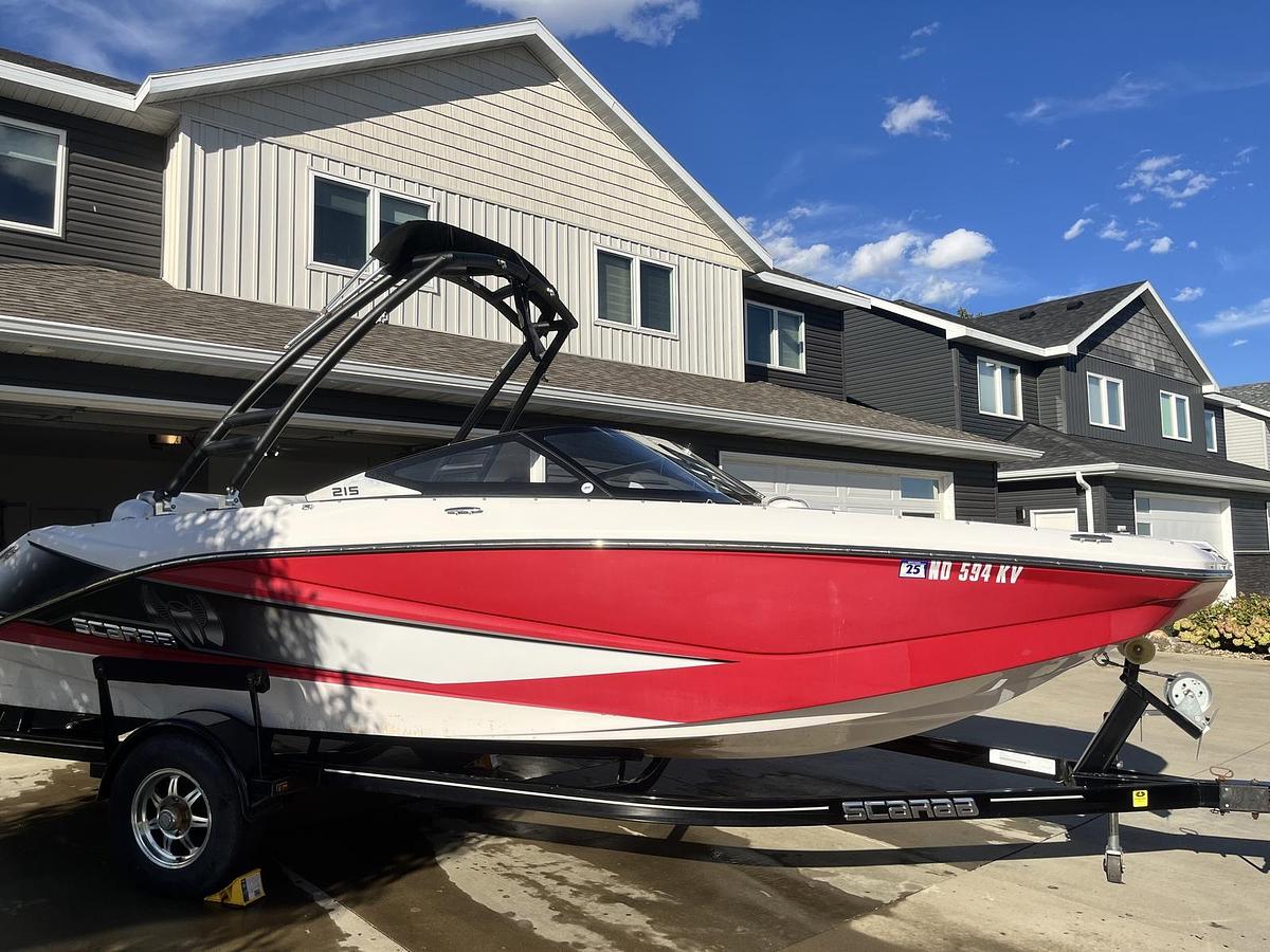 Used 2016 Scarab 215 Jet Boat with Monster Surf Tower and Bimini