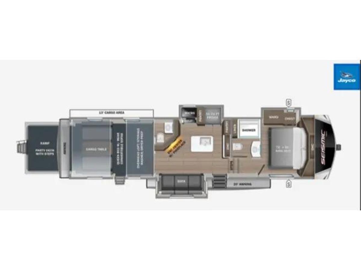 Used 2023 Jayco Seismic 403 Fifth Wheel Toy Hauler