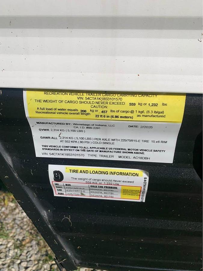 Used 2025 Winnebago Access 18DBH