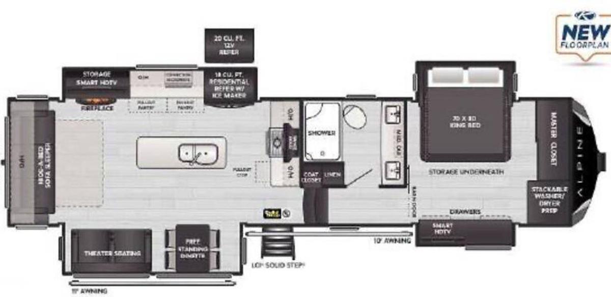 Used 2024 Keystone Alpine 3303CK Fifth Wheel