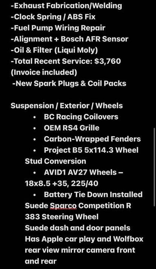 Used 2001 Audi S4 2.7T Sedan 4D