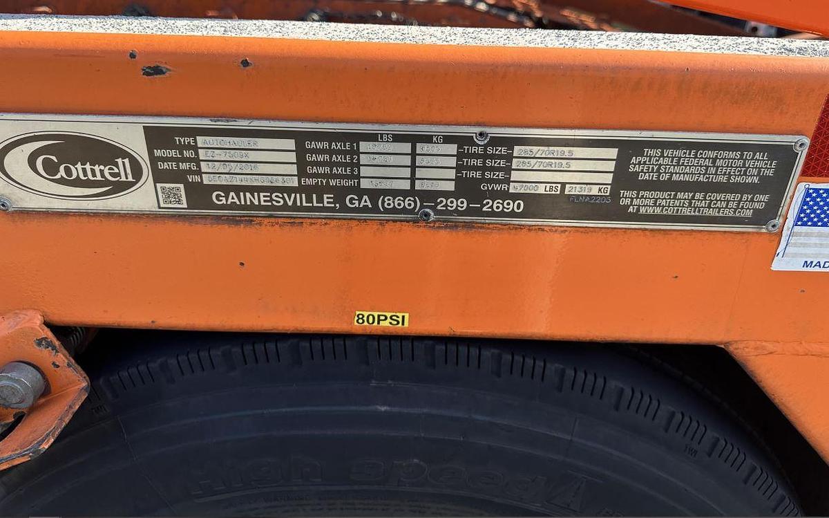 Used 2017 Peterbilt 389 with 2017 Cottrell EZ-7509X 9-Car Hauler